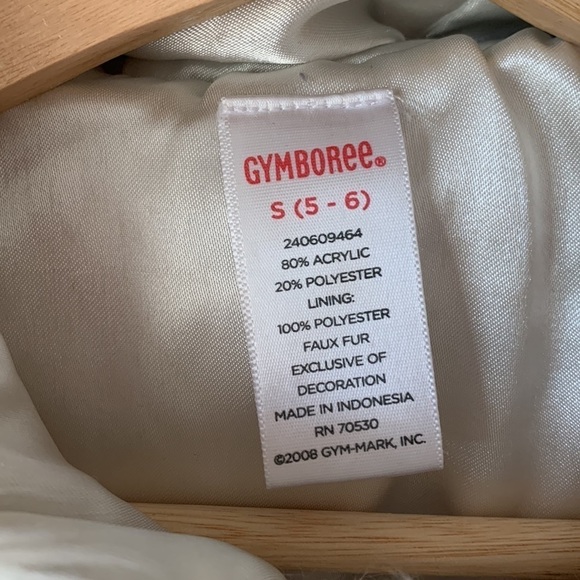 GYMBOREE Kids White Faux Fur Hoodie Vest - Picture 3 of 6